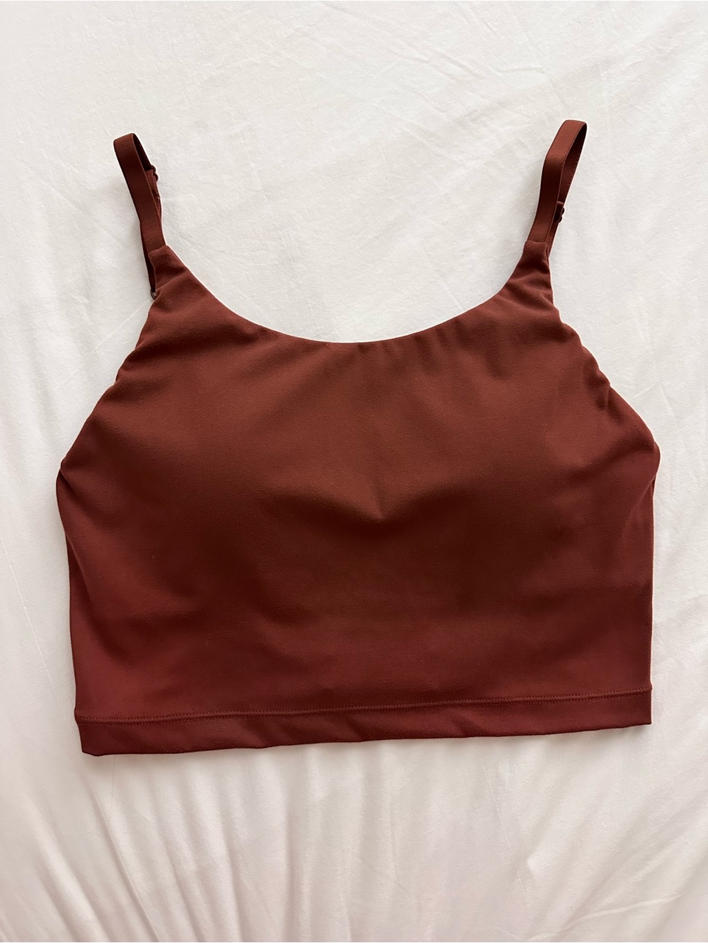 Alphalete Scoop Neck Crop Tank - Chocolate